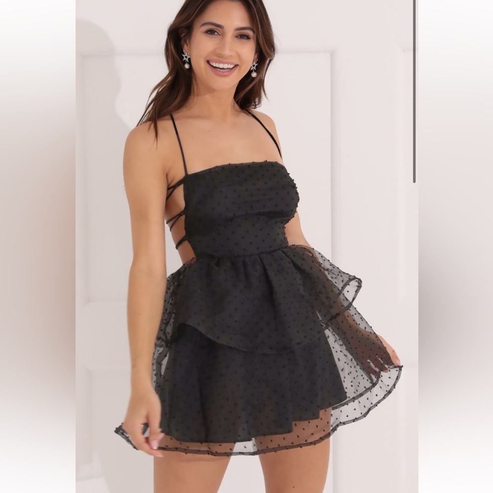Lucy in the Sky black mini dress